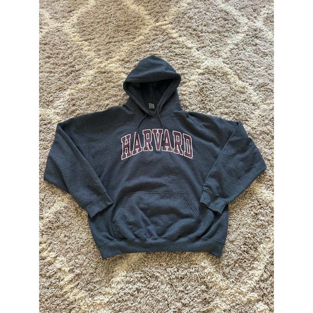 Harvard University Hoodie Charcoal Gray Ivy League Sweatshirt XL Mens - Picture 1 of 6